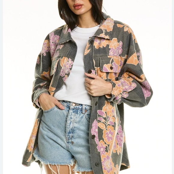 NWT Free People Floral Print Ruby Shacket - Picture 1 of 5